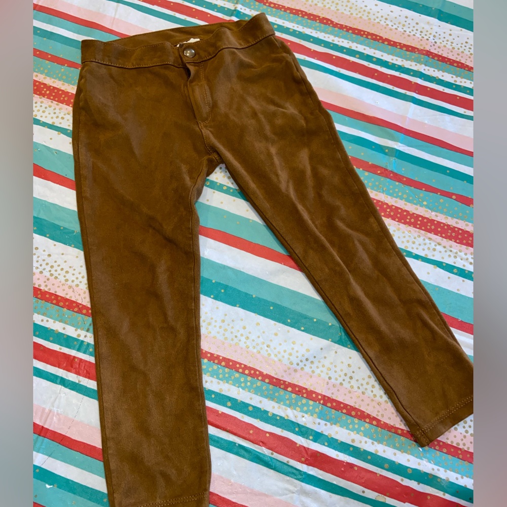 Suede-ish girls pants size 6